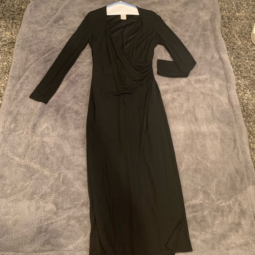 Black Faux wrap dress